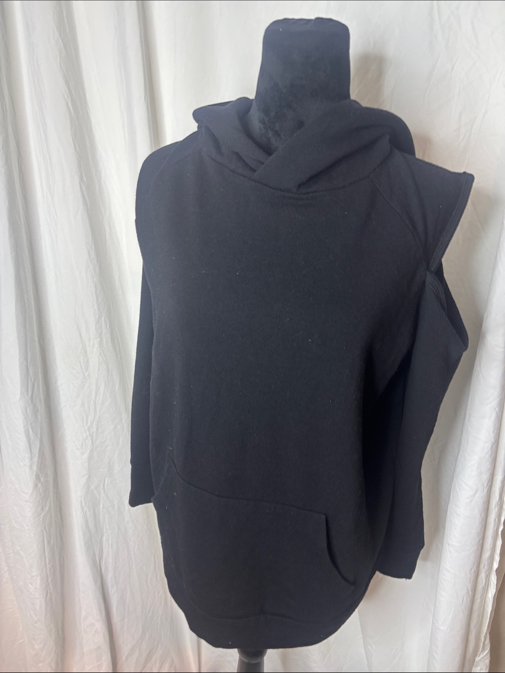 RACHEL Rachel Roy Black Hooded Sweatshirt